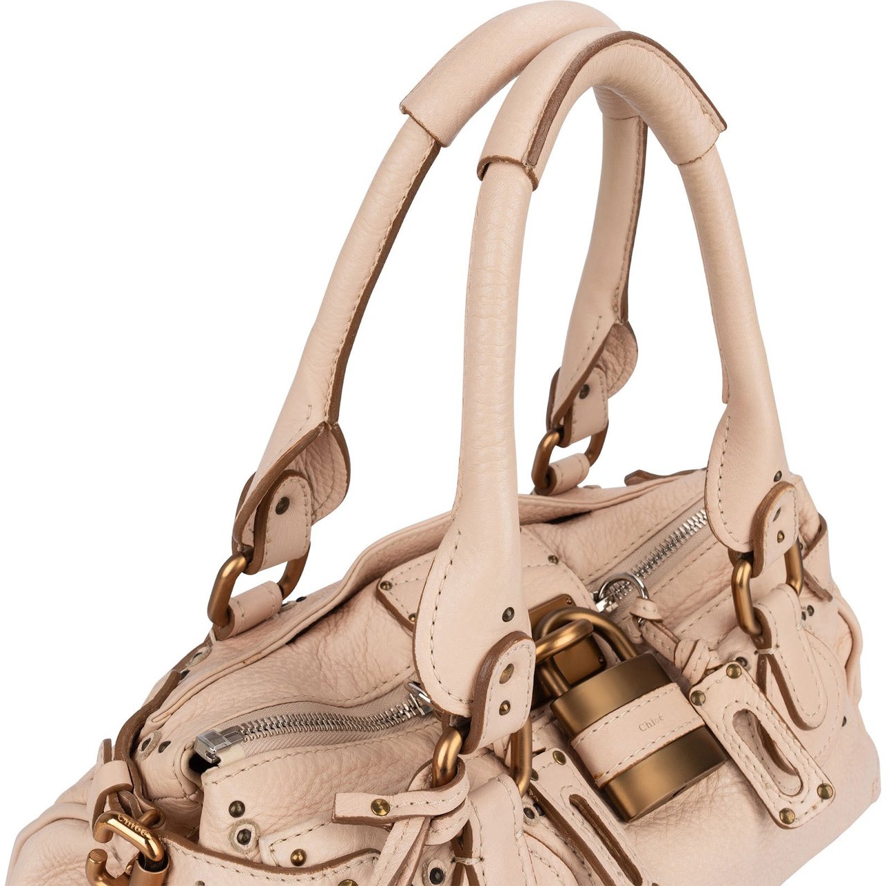 Chloé Grained Leather Paddington Handbag Rood