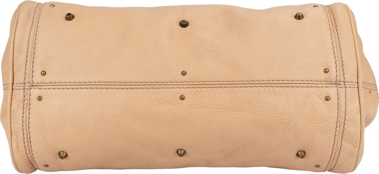 Chloé Brown Leather Paddington Handbag Beige