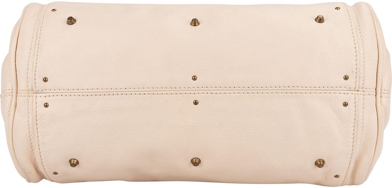 Chloé White Leather Paddington Handbag Wit