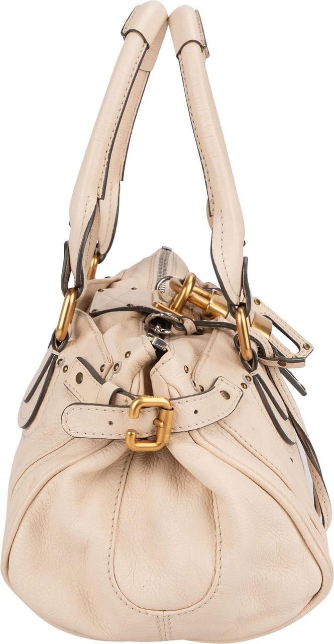 Chloé White Leather Paddington Handbag Wit
