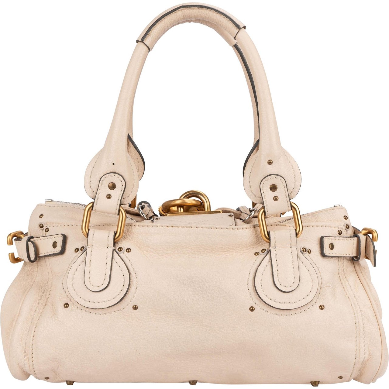 Chloé White Leather Paddington Handbag Wit