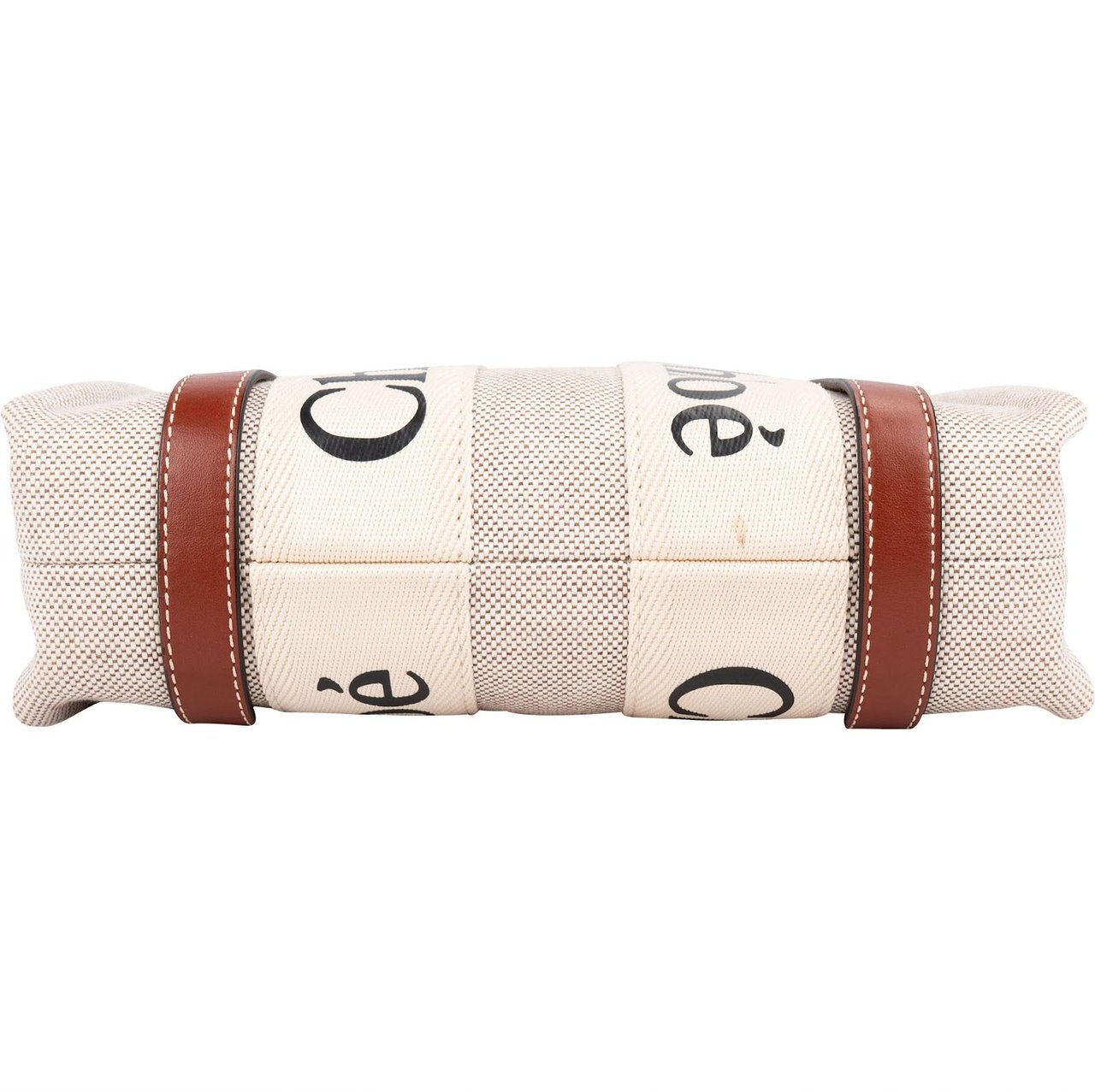 Chloé Canvas Small Woody Tote Handbag Beige