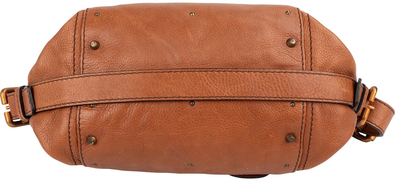 Chloé Leather Paddington Satchel Shoulder Bag Bruin