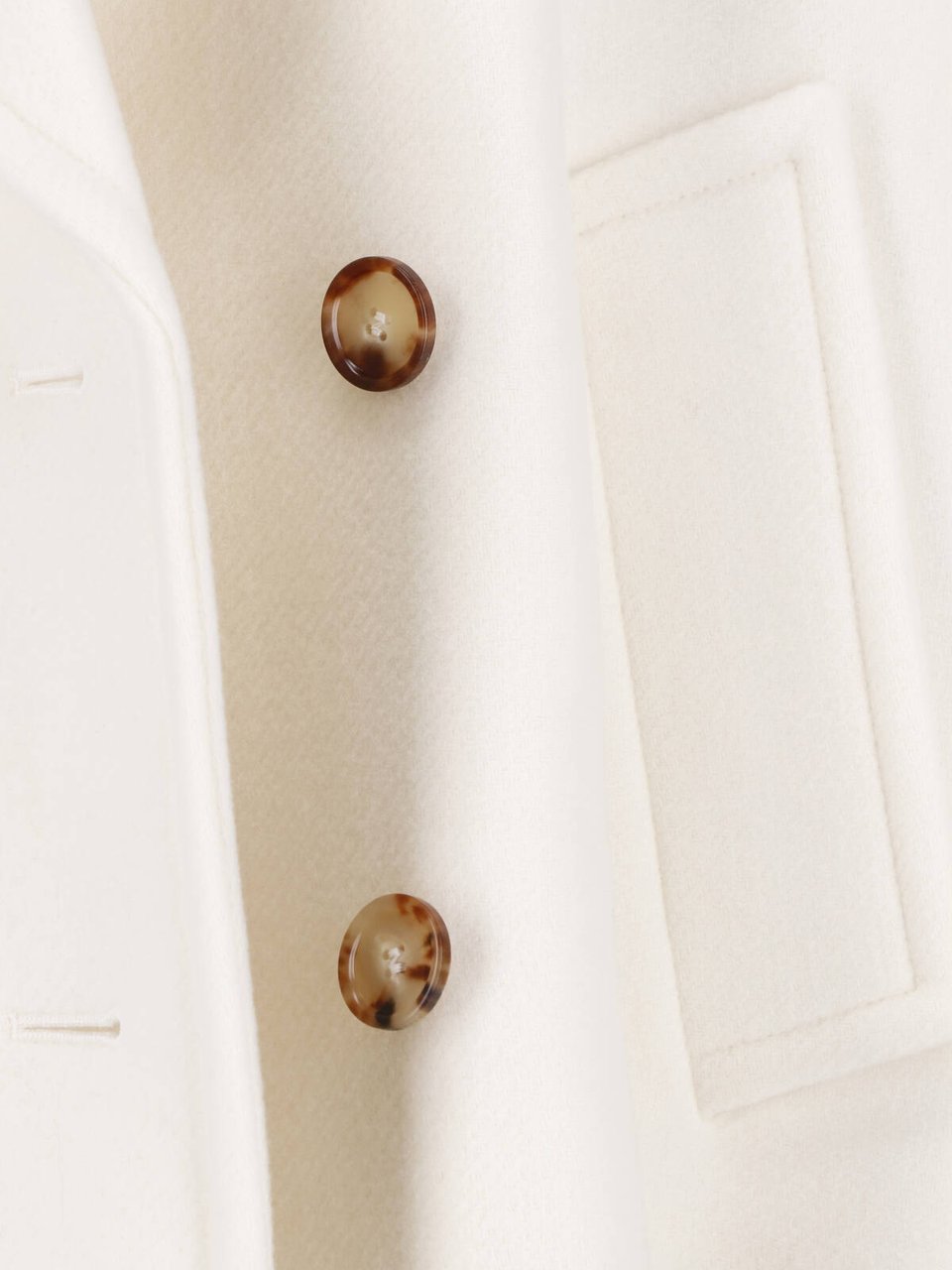 Chloé Boxy White Jacket with High Stand Collar Wit