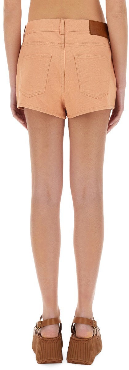 Chloé Classic Mid-Thigh Cotton Shorts with Timeless Silhouette Bruin