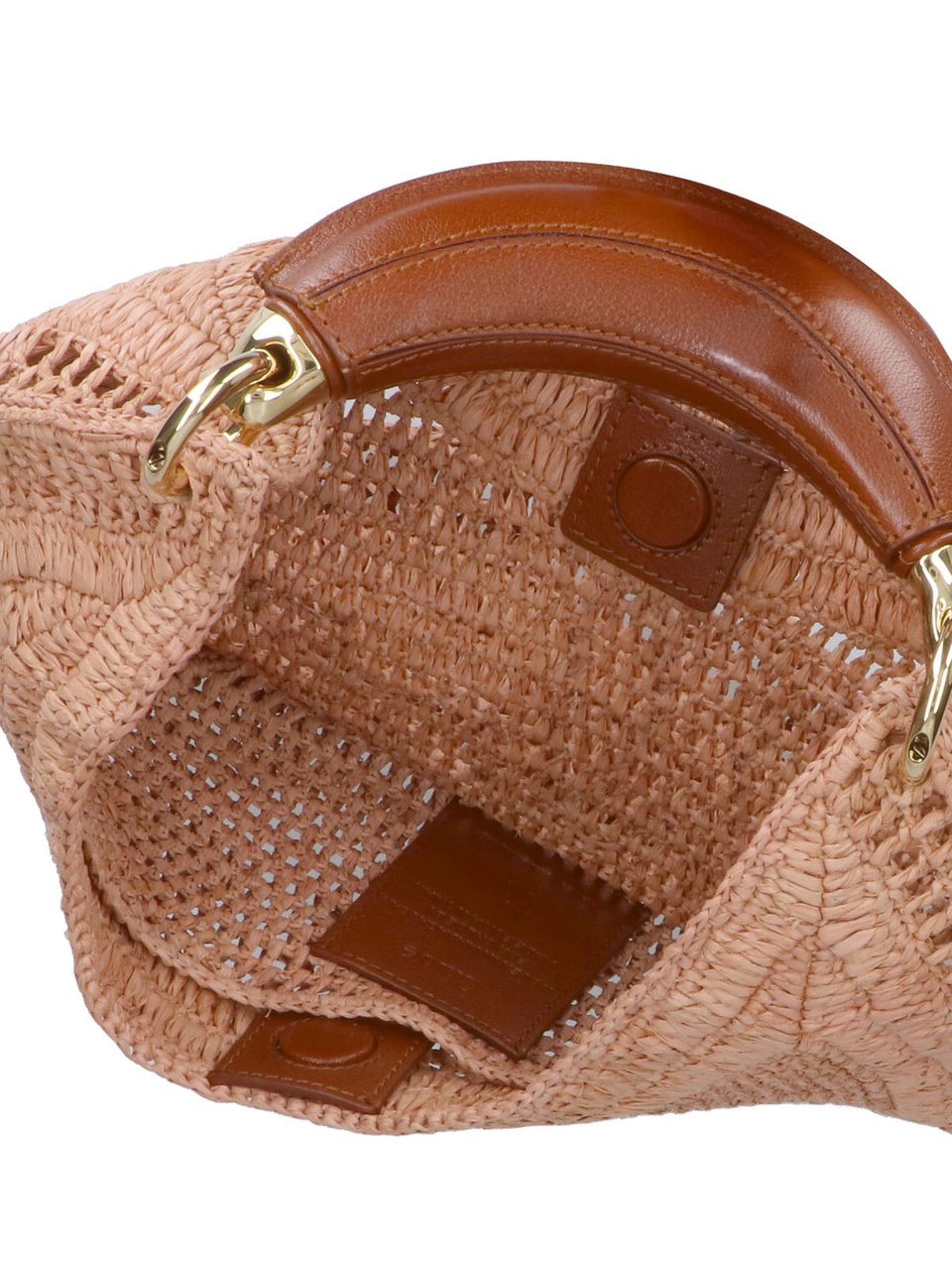 Chloé Beige Summer Banana Woven Raffia Hobo Bag Bruin