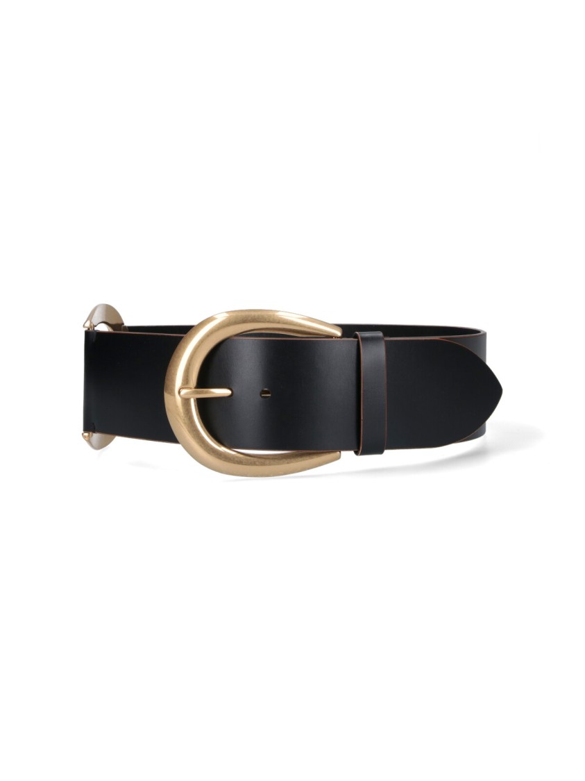 Chloé Leather Belt With Buckle – Black Zwart