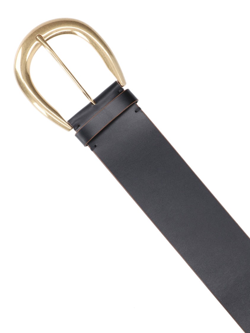 Chloé Leather Belt With Buckle – Black Zwart