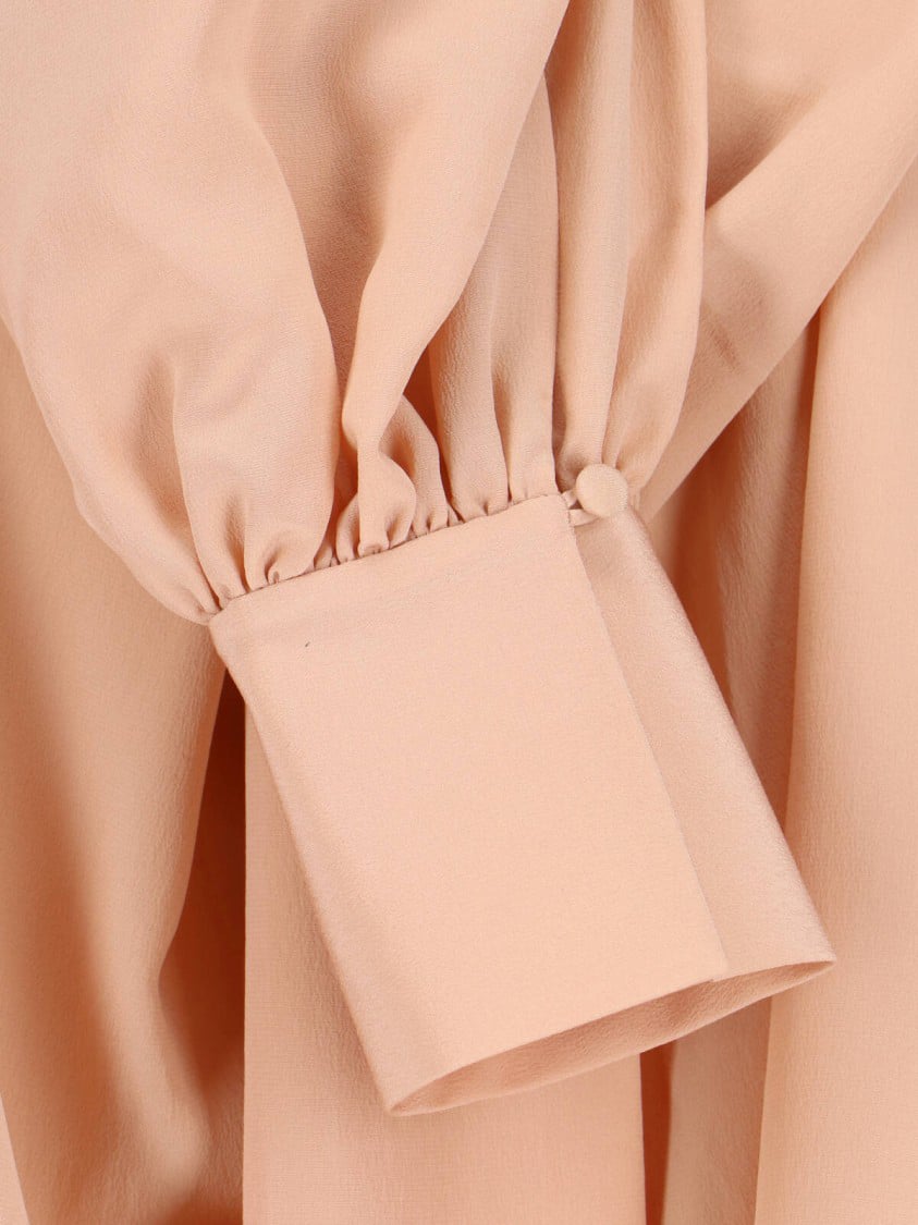 Chloé Silk Lavallière Blouse – Beige Roze