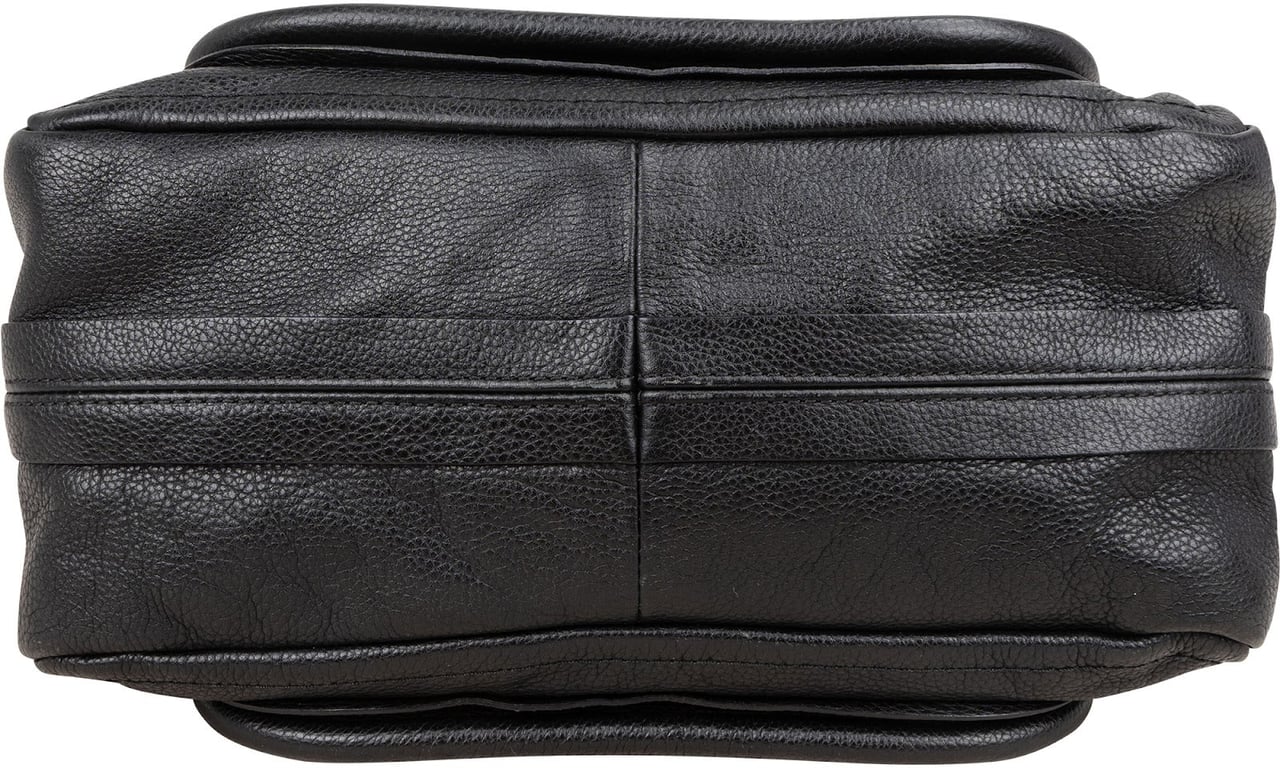 Chloé Grained Leather Paraty Shoulder Handbag Zwart