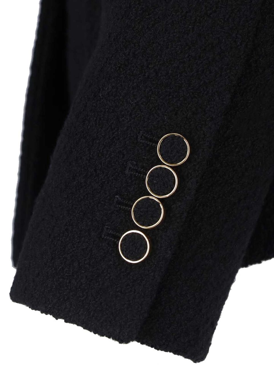 Chloé Tailored Cropped Jacket with Structured Collar Zwart