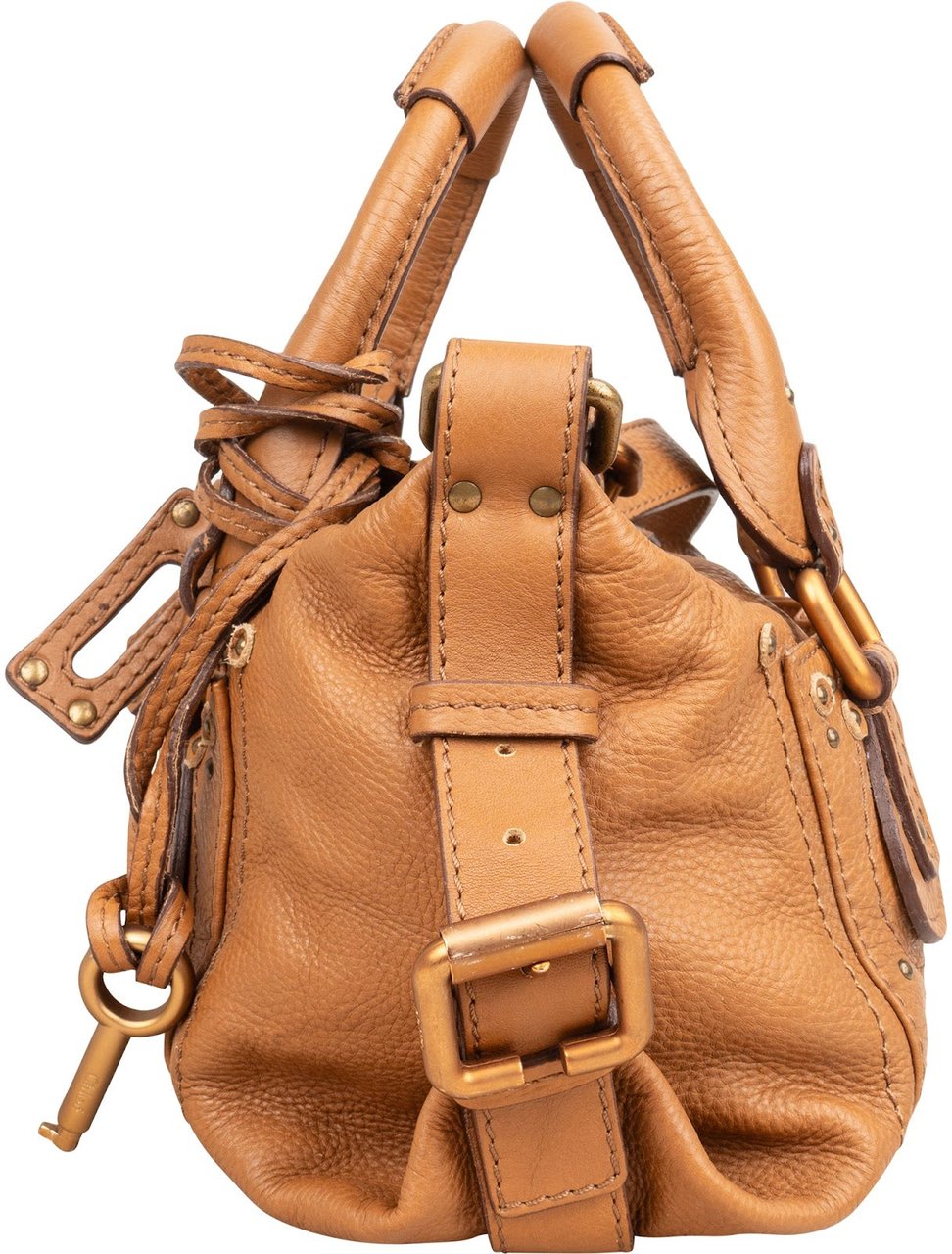 Chloé Grained Leather Small Paddington Shoulder Handbag Bruin