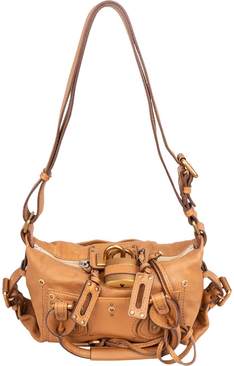 Chloé Grained Leather Small Paddington Shoulder Handbag Bruin
