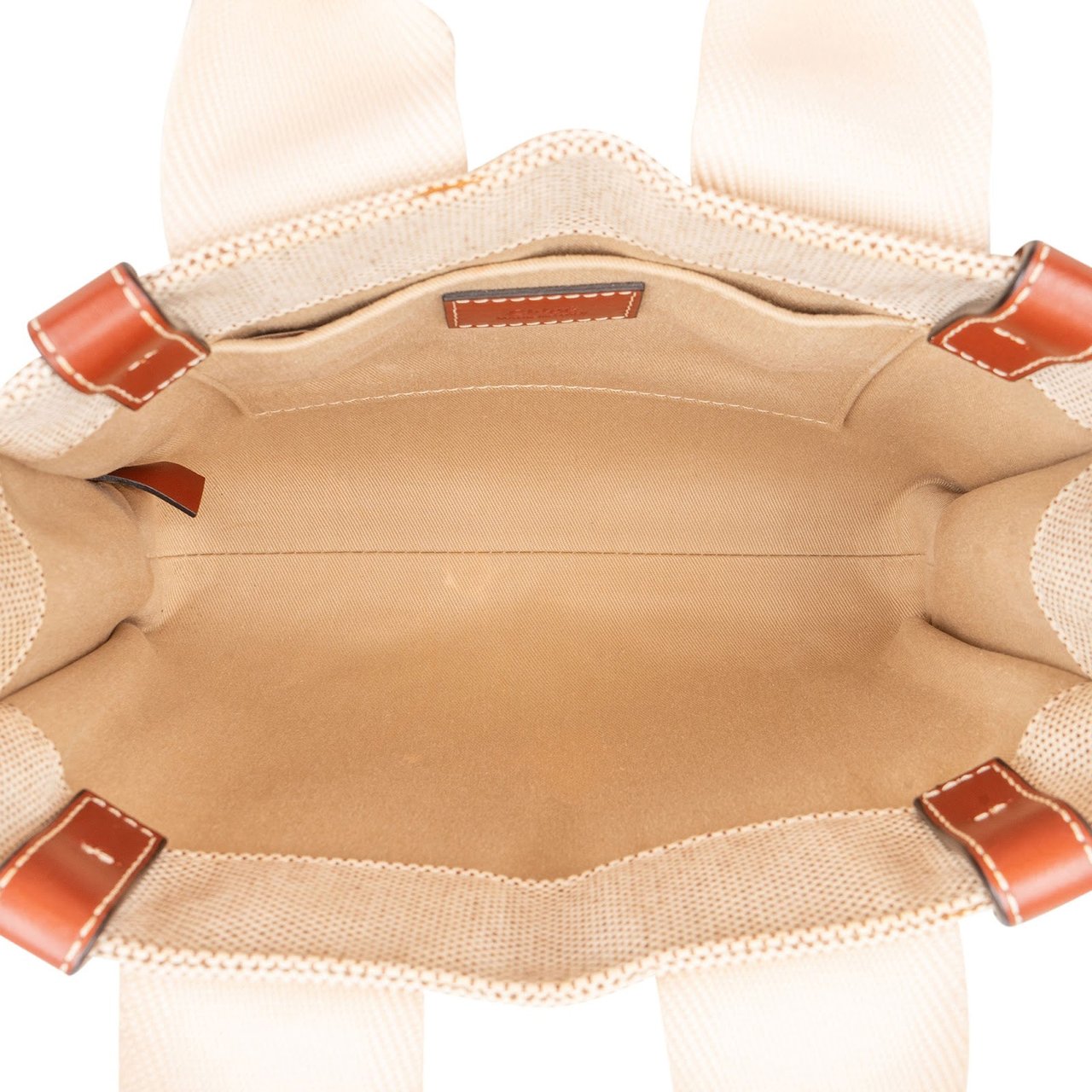 Chloé Canvas Small Woody Tote Handbag Beige