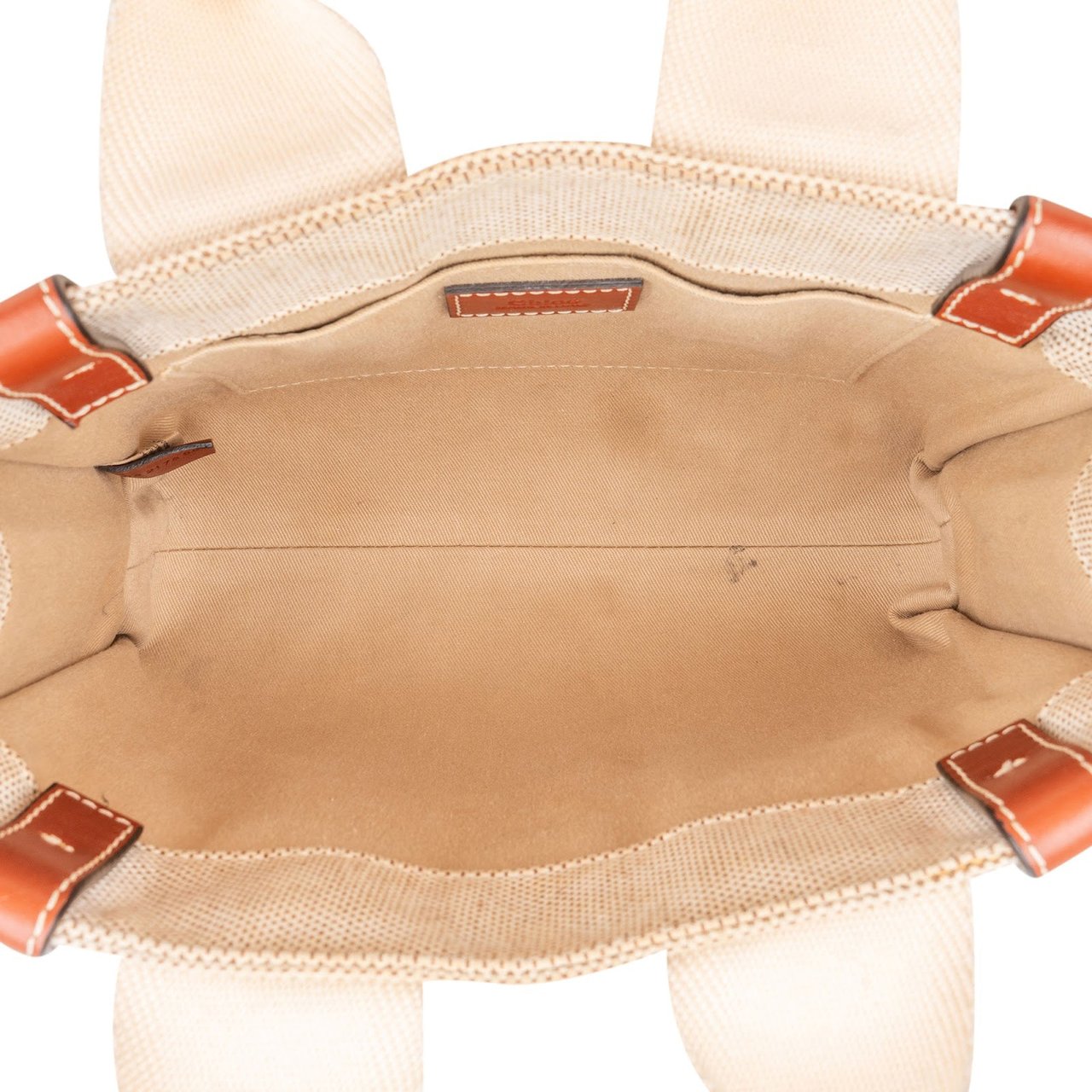 Chloé Canvas Small Woody Tote Handbag Beige
