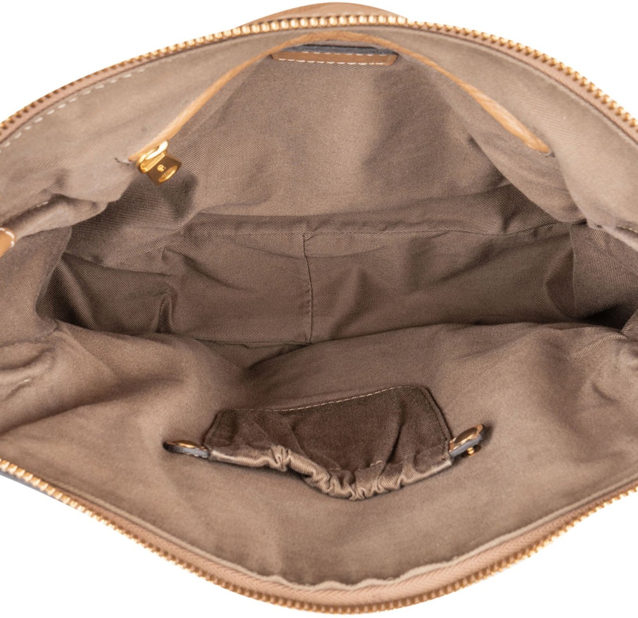 Chloé Grained Leather Marcie Satchel Handbag Bruin