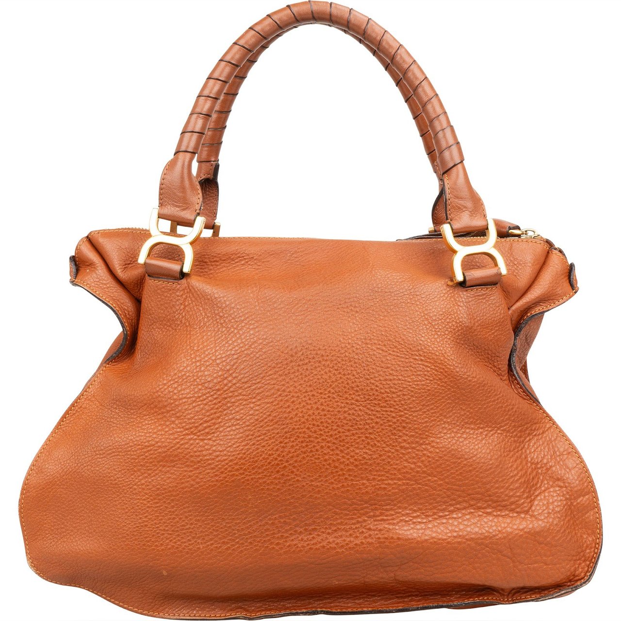 Chloé Leather Marcie Saddle Hobo Shoulder Bag Bruin