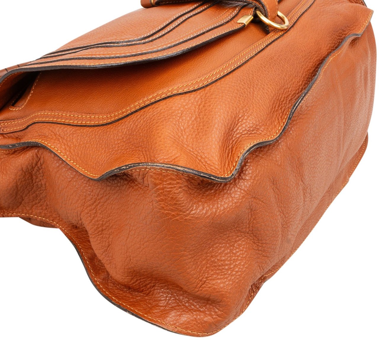 Chloé Leather Marcie Saddle Hobo Shoulder Bag Bruin