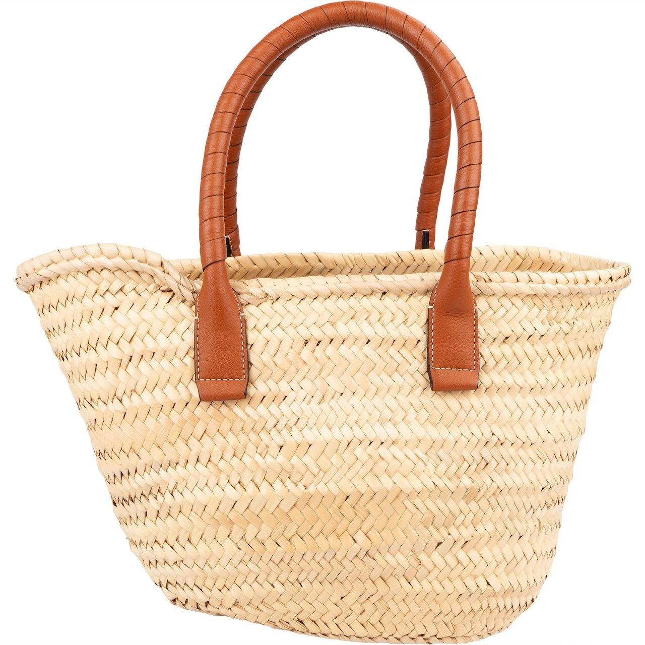 Chloé Marcie Basket Raffia Shoulder Bag Beige