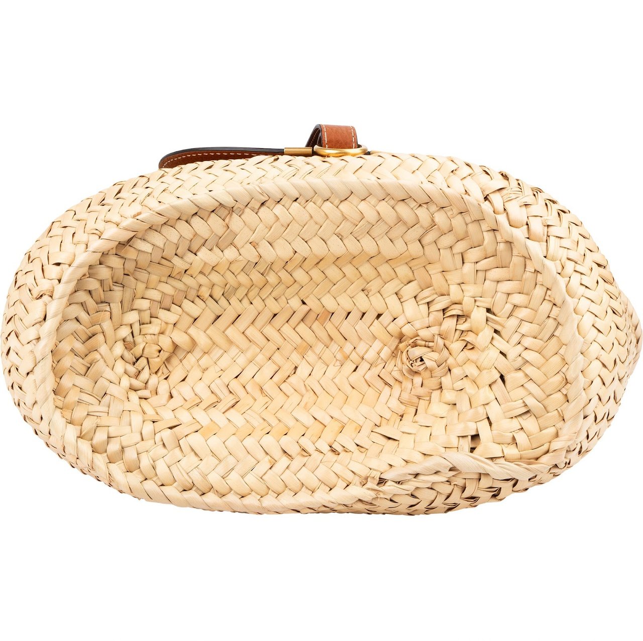 Chloé Marcie Basket Raffia Shoulder Bag Beige