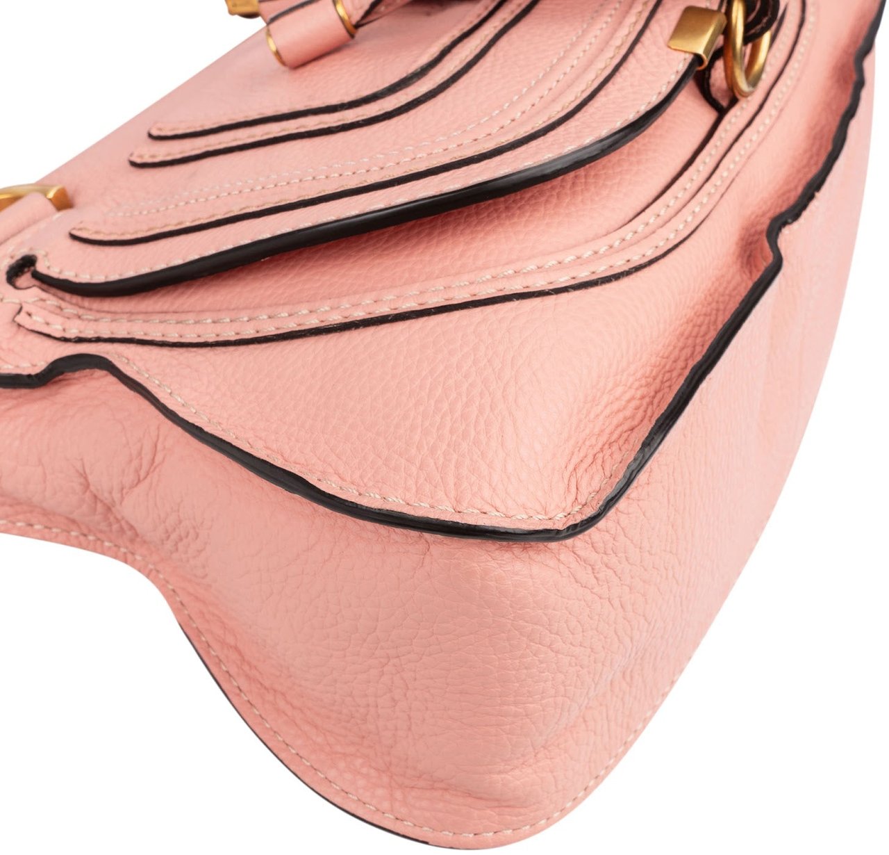 Chloé Grained Calfskin Marcie Small Satchel Handbag Rood
