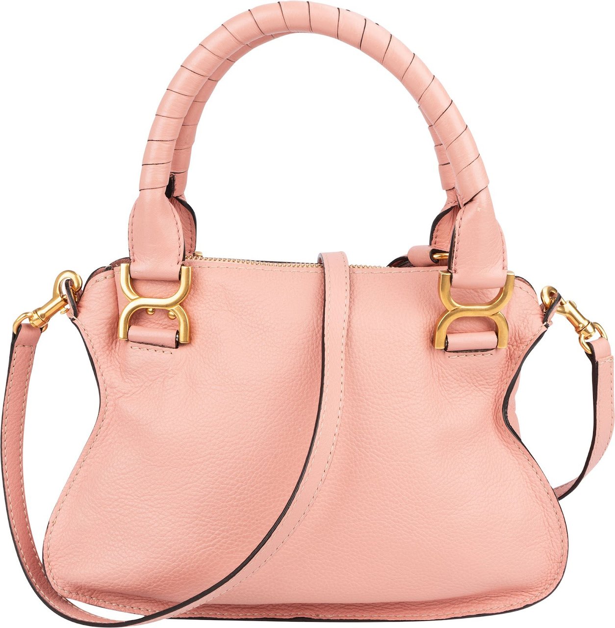 Chloé Grained Calfskin Marcie Small Satchel Handbag Rood