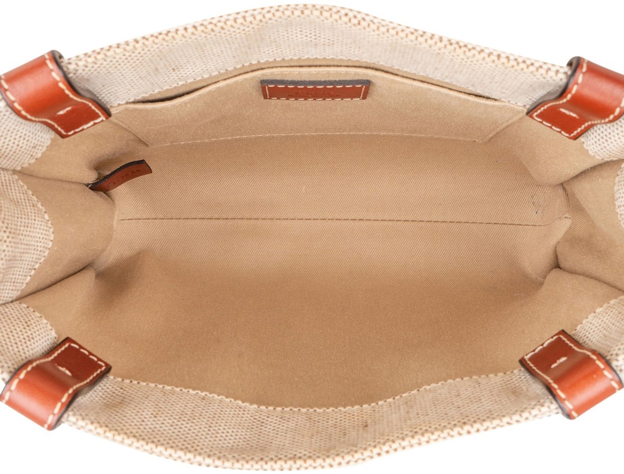 Chloé Canvas Small Woody Tote Handbag Beige