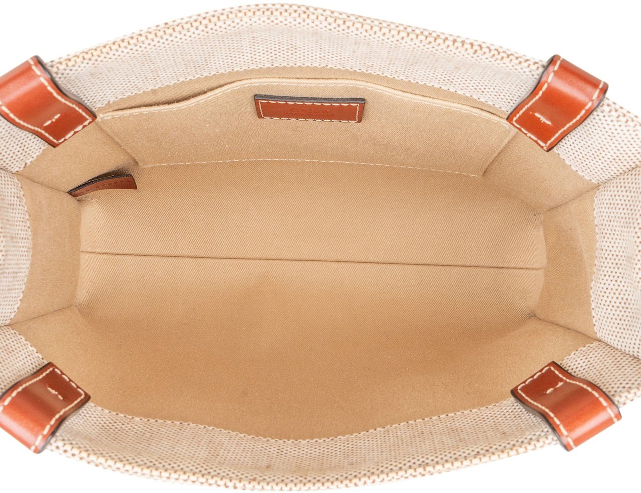 Chloé Canvas Small Woody Tote Handbag Beige