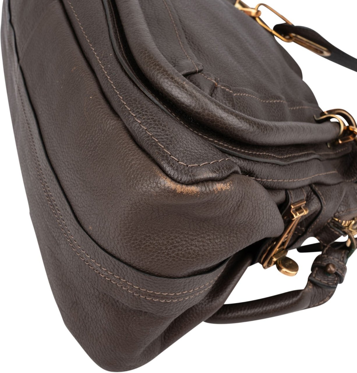 Chloé Brown Leather Paraty Handbag Bruin