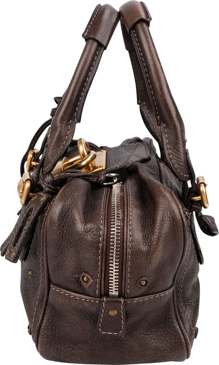 Chloé Brown Leather Paddington Handbag Bruin