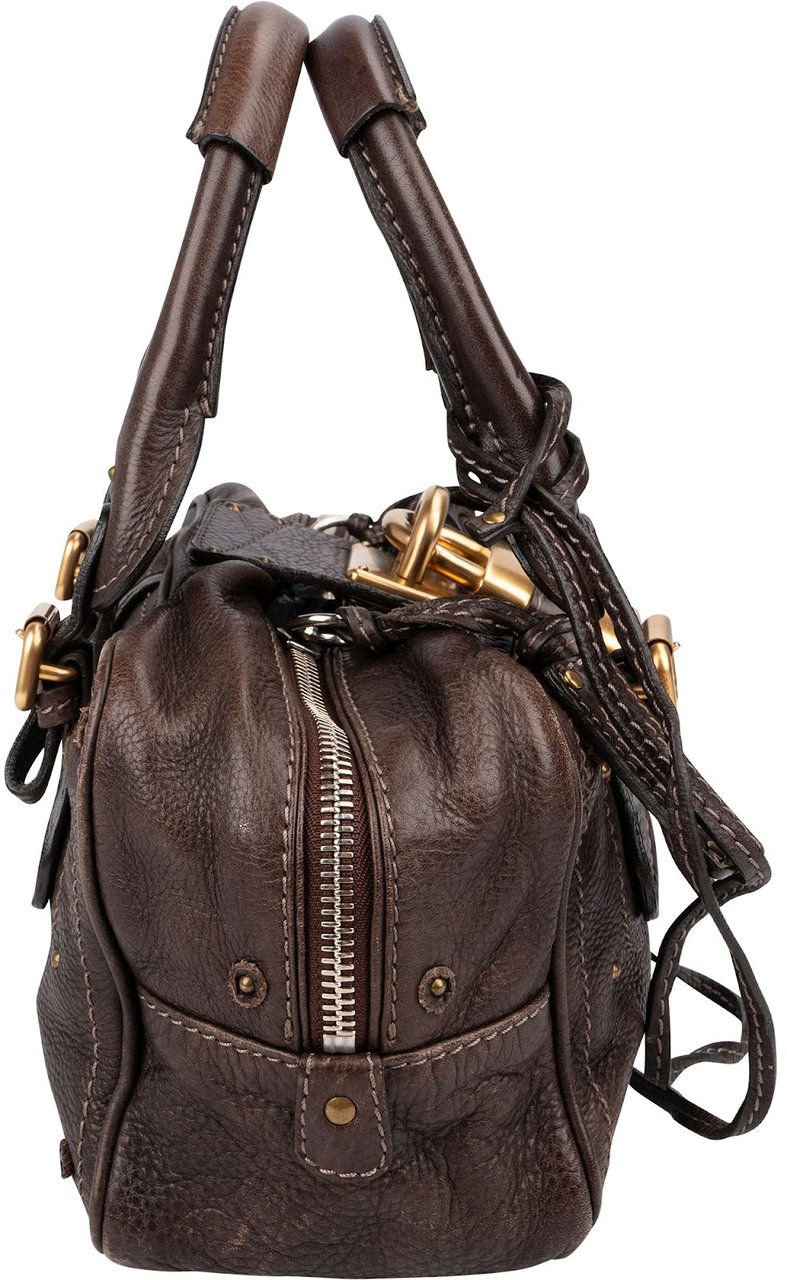 Chloé Brown Leather Paddington Handbag Bruin