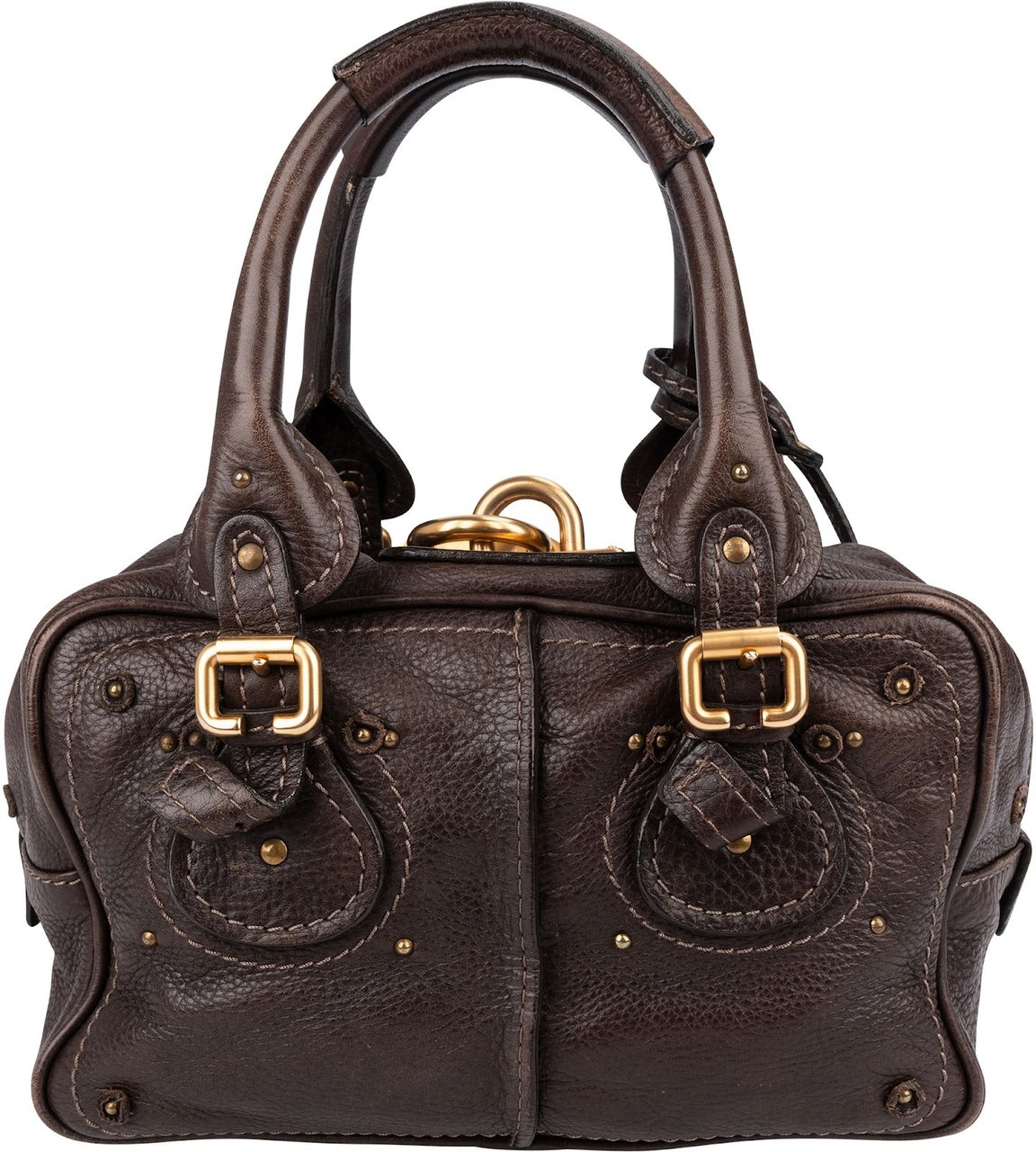 Chloé Brown Leather Paddington Handbag Bruin
