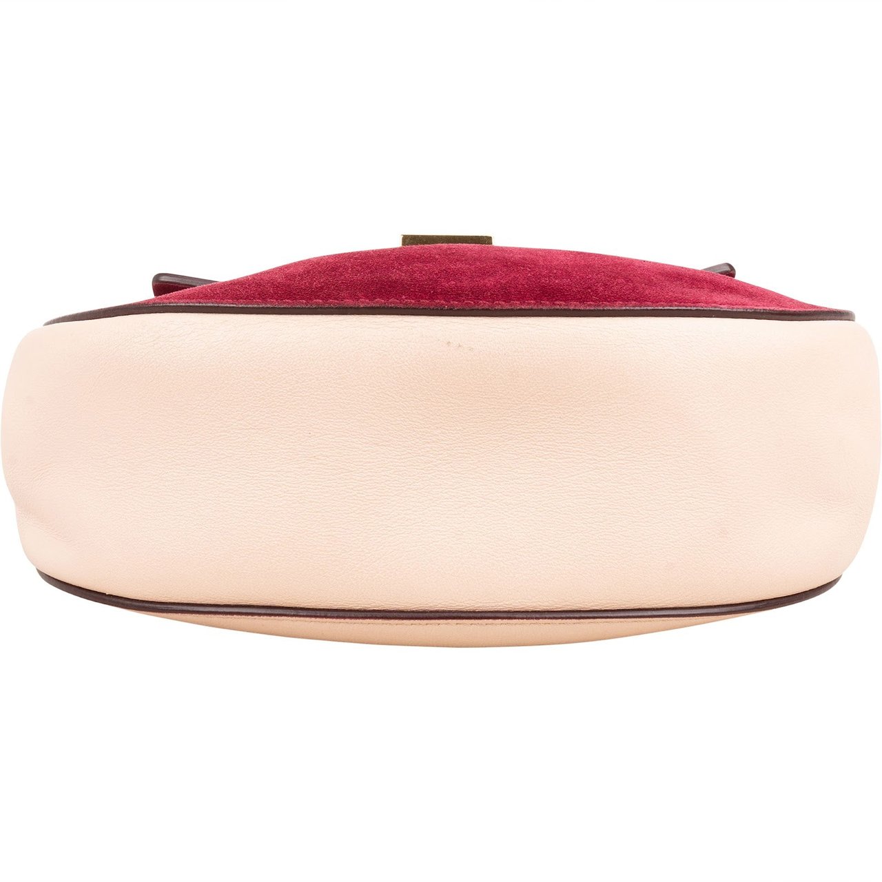 Chloé Suede Leather Bicolor Drew Crossbody Bag Rood