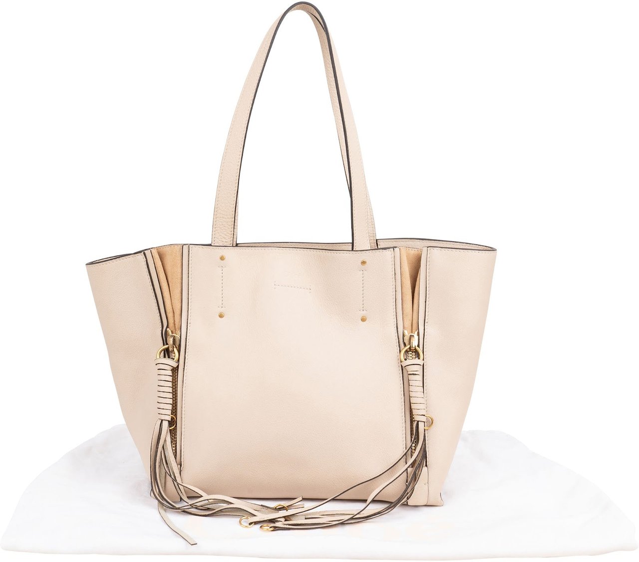 Chloé Grained Leather Milo Tote Shoulder Bag Divers