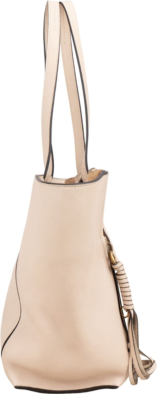 Chloé Grained Leather Milo Tote Shoulder Bag Divers