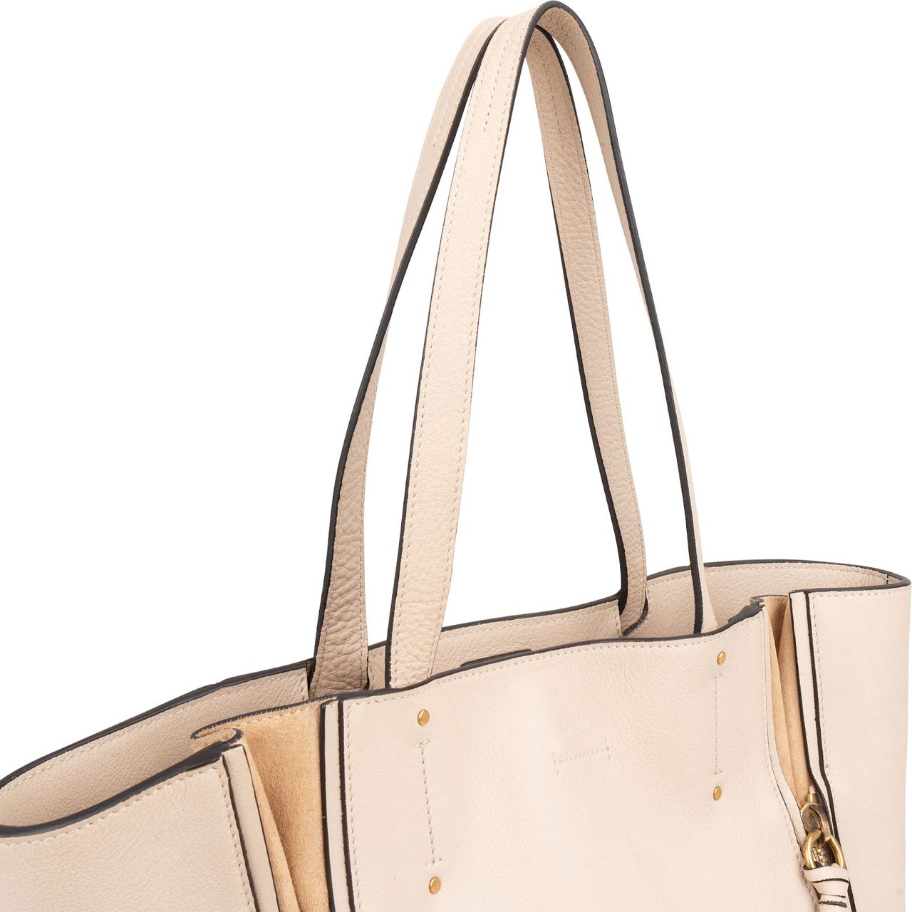 Chloé Grained Leather Milo Tote Shoulder Bag Divers