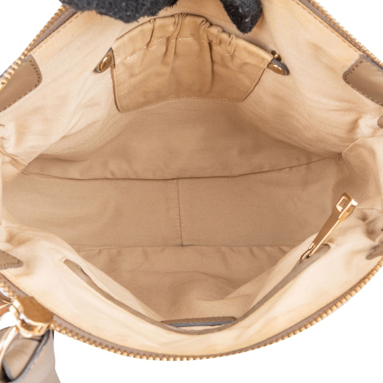 Chloé Taupe Calfskin Marcie Saddle Handbag Taupe