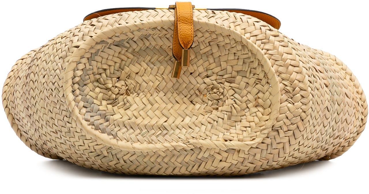 Chloé Medium Raffia Marcie Basket Tote Bruin