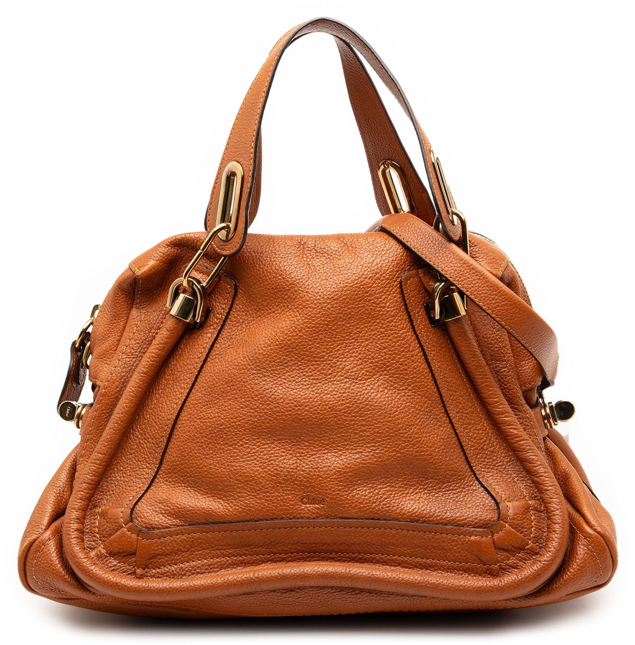 Chloé Medium Leather Paraty Satchel Bruin