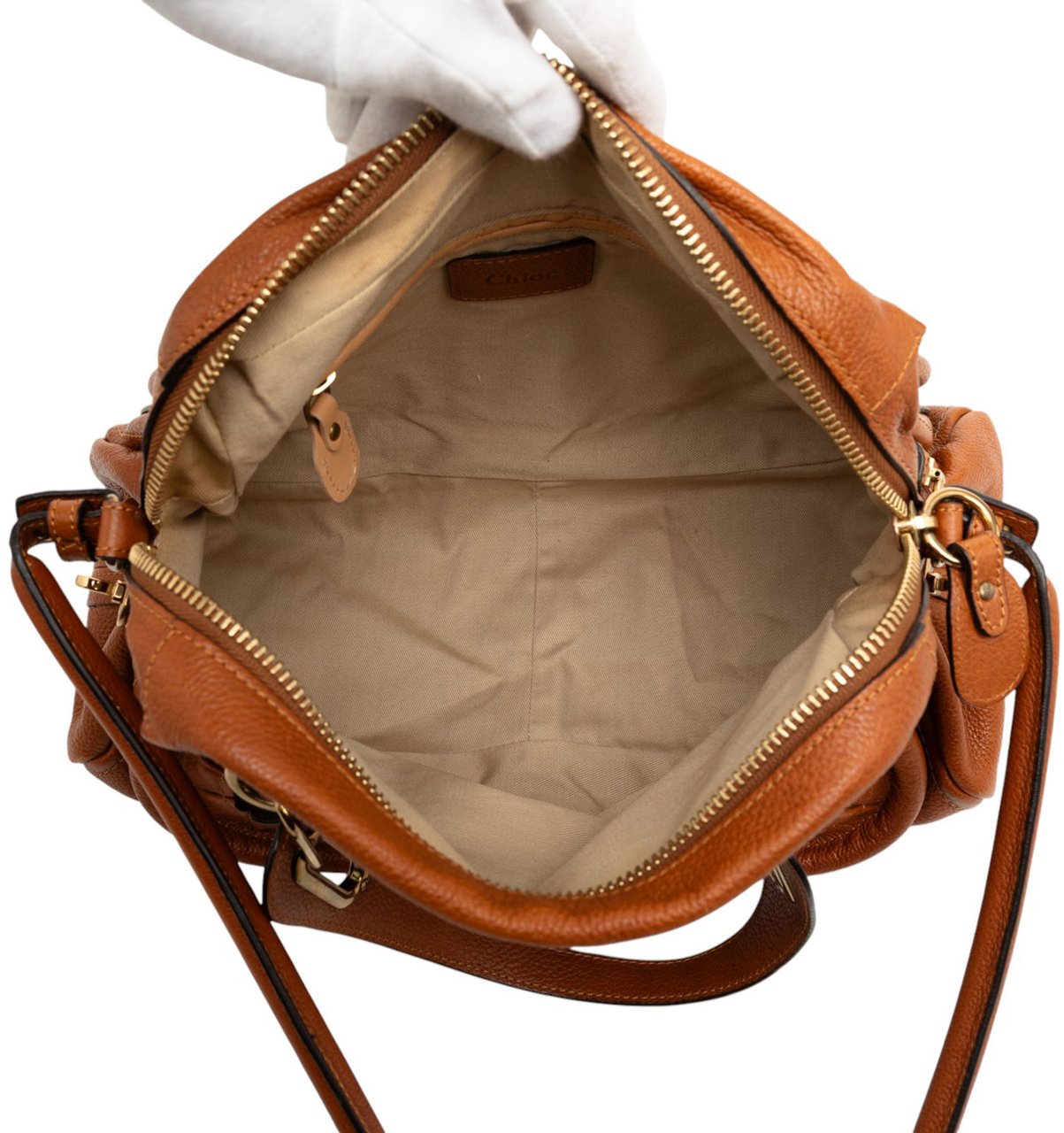 Chloé Medium Leather Paraty Satchel Bruin