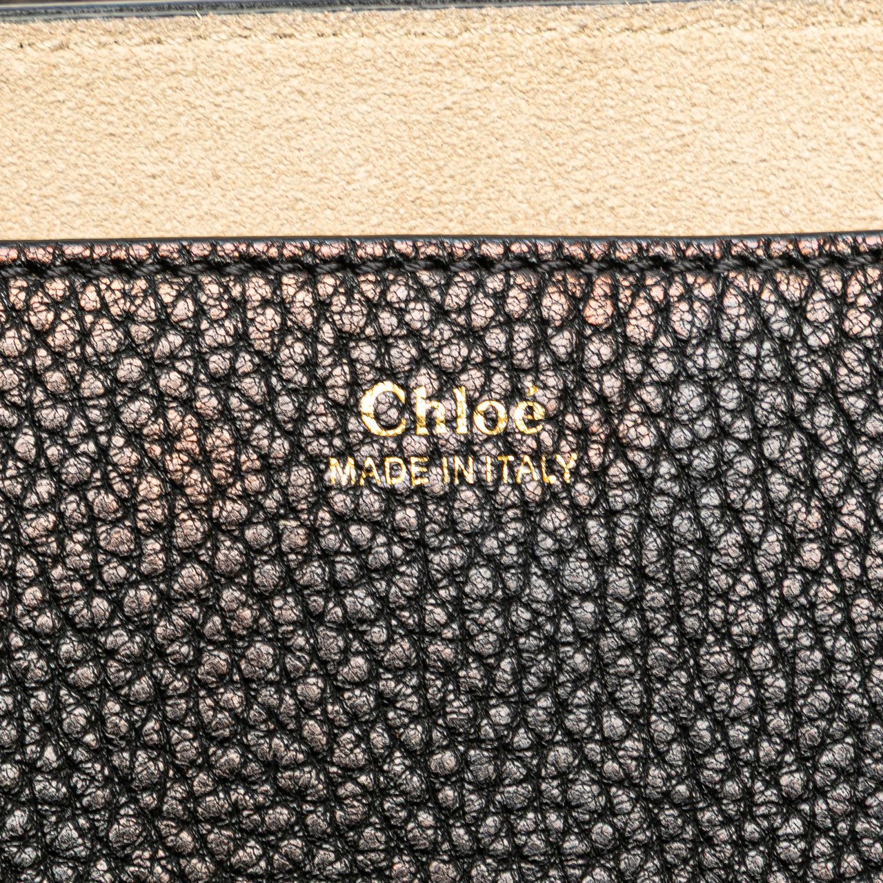 Chloé Large Grained Lambskin Drew Crossbody Zwart