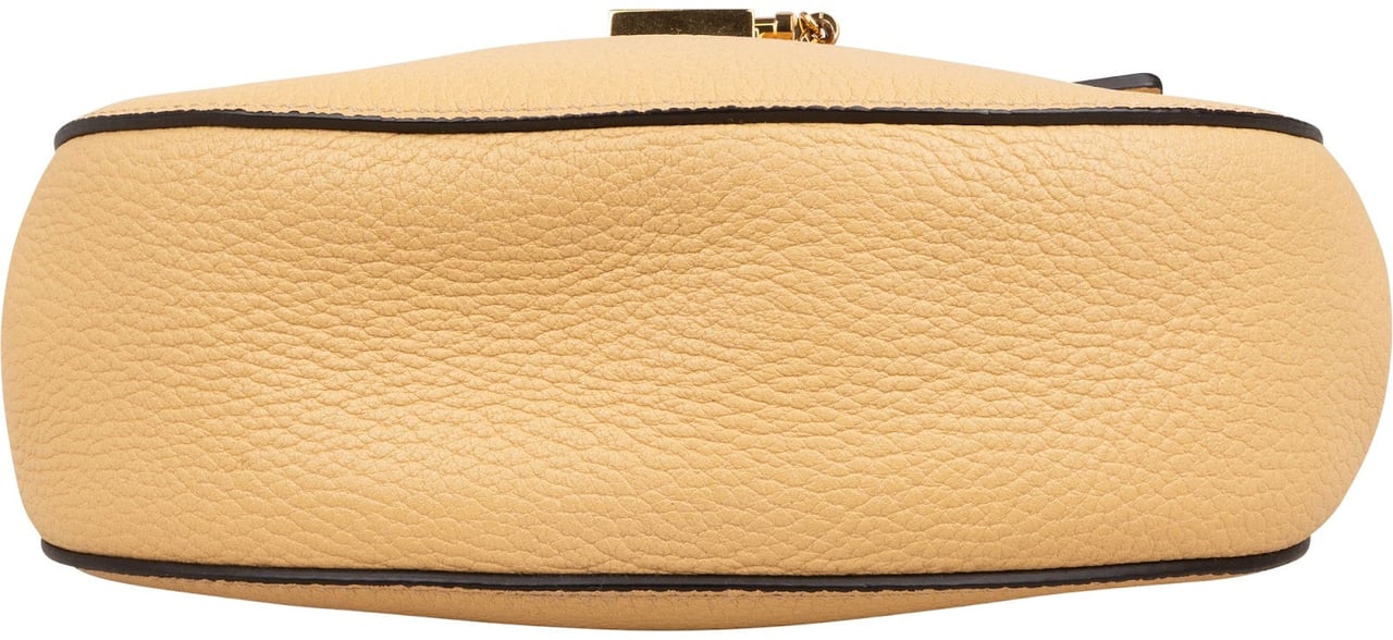 Chloé Grained Leather Drew Crossbody Bag Geel