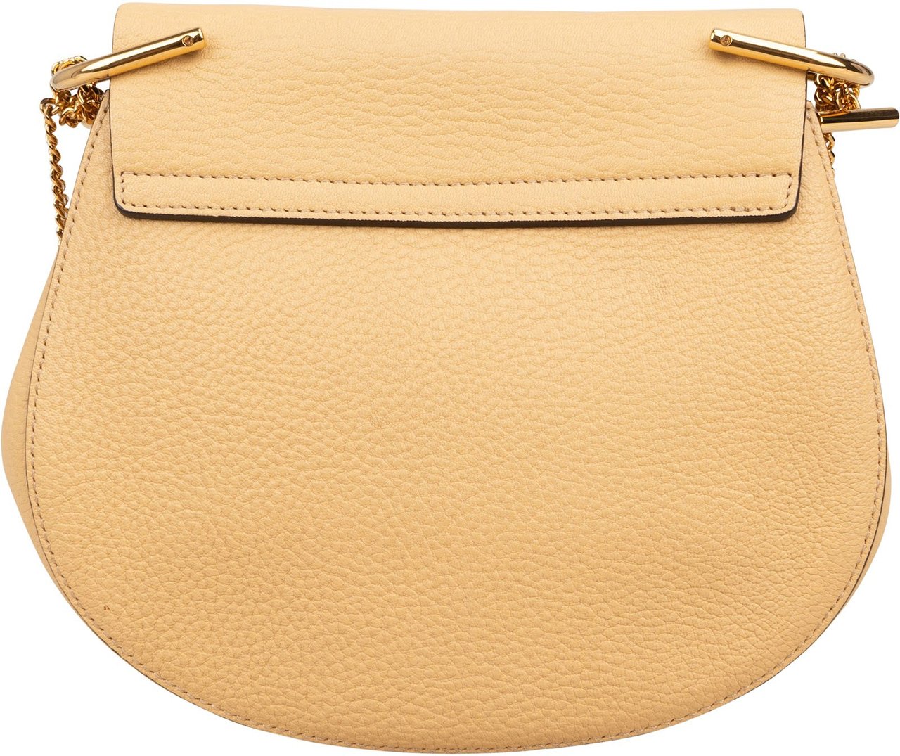 Chloé Grained Leather Drew Crossbody Bag Geel