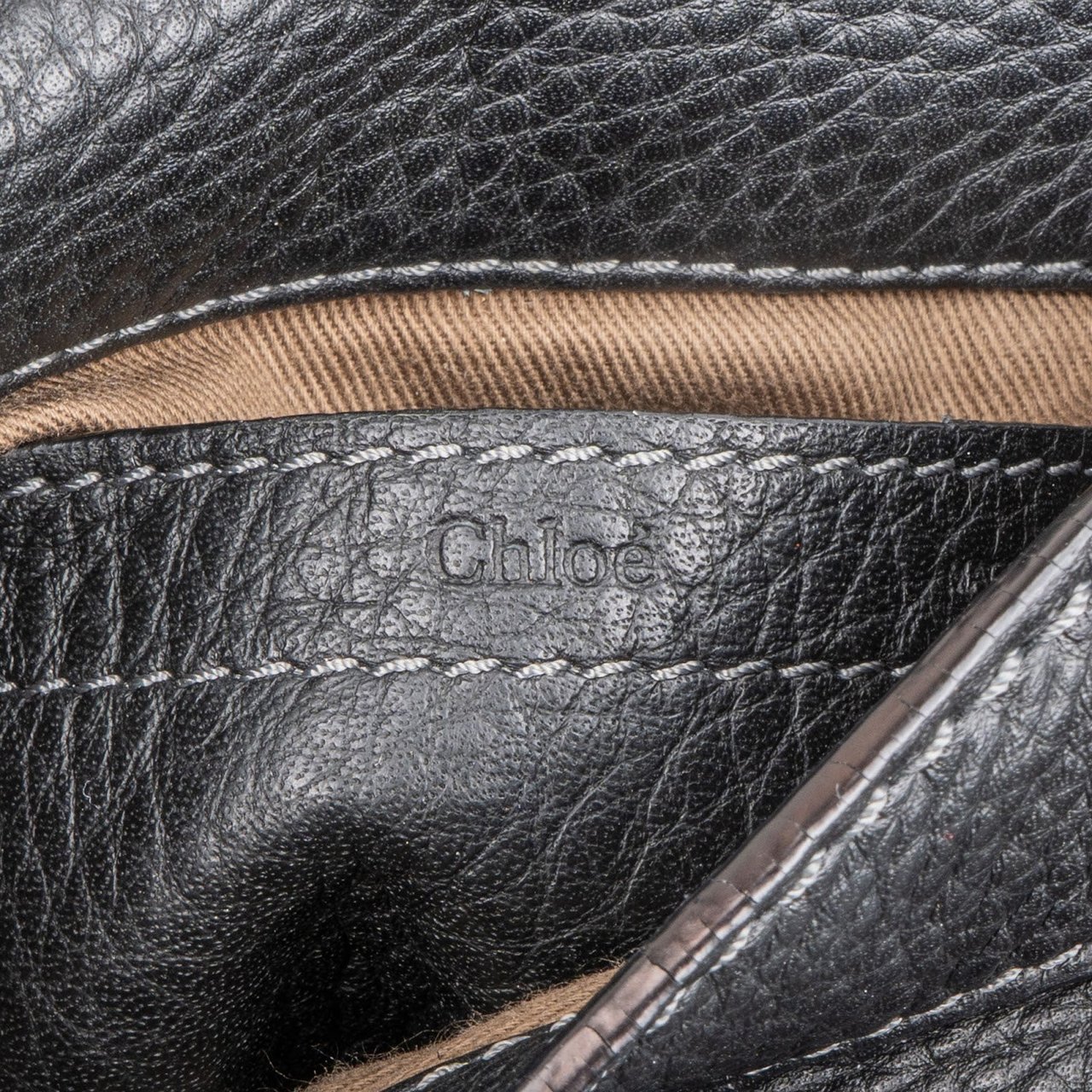 Chloé Back Leather Marcie Mini Saddle Crossbody Bag Zwart
