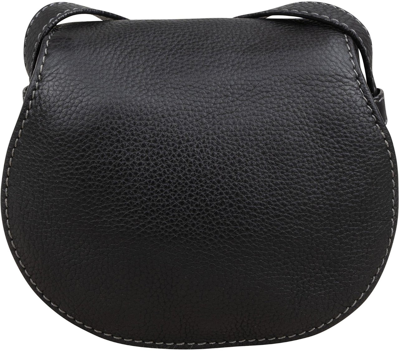 Chloé Back Leather Marcie Mini Saddle Crossbody Bag Zwart