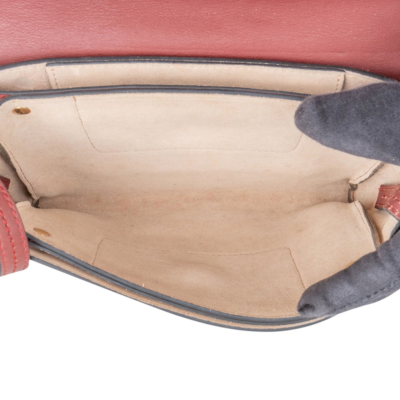 Chloé Suede Calfskin Faye Small Shoulder Crossbody Bag Maroon