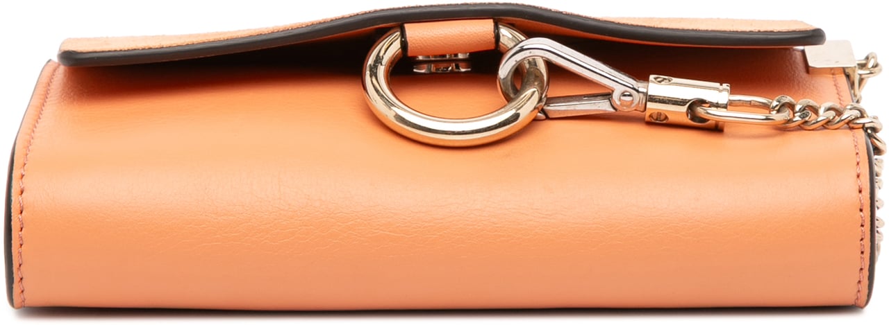 Chloé Small Suede and Calfskin Faye Crossbody Oranje