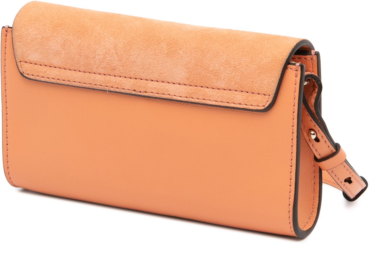 Chloé Small Suede and Calfskin Faye Crossbody Oranje
