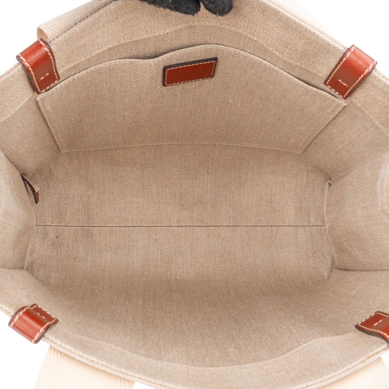 Chloé Canvas Woody Medium Shoulder Bag Beige