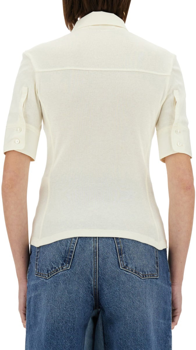 Chloé SLIM FIT POLO. Wit